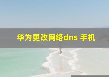 华为更改网络dns 手机